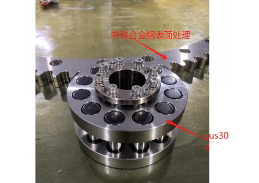 RGD齒圈齒輪是全SUS304不銹鋼材質(zhì)還是其他材質(zhì)？特殊合金鋼表面處理會(huì)生銹嗎？硬度多少？